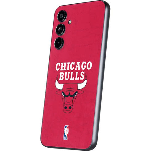 NBA Chicago Bulls Red Distressed Galaxy A54 5G Skin